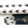 Stenzo Jersey Stoff Panda mit Schildkr&ouml;te, Rapport