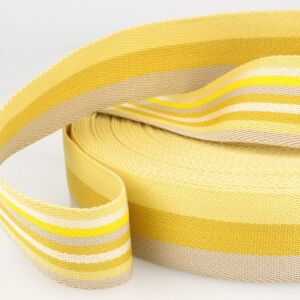 Gurtband Polyester Streifen doppelseitig, gelb