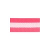 Gurtband Polyester gestreift, pink-weiss, 3 cm