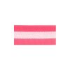 Gurtband Polyester gestreift, pink-weiss, 4 cm