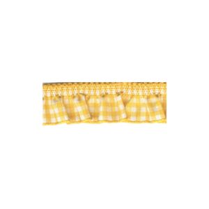 Rüschenband Vichy gelb-weiss 2 cm
