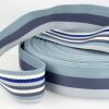 Gurtband Polyester Streifen doppelseitig, blau