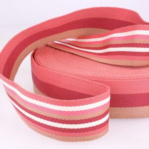 Gurtband Polyester Streifen doppelseitig, pink