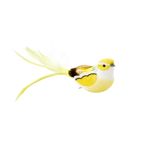 Rice Vogel mit Clip, gelb