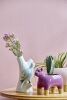 Rice Blumenvase Mythical Tiger mit Glitzerbeinen, violett