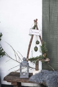IB Laursen Weihnachtsaufh&auml;nger Zapfen, olive