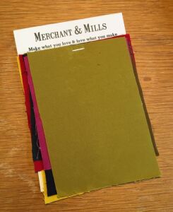 Merchant &amp; Mills Musterkarte Dry Oilskin N#2