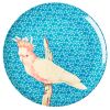 Rice Melamin Dinner - Teller rund Vintage Bird, blau