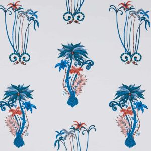 Emma J Shipley Baumwoll-Stoff Jungle palms blue