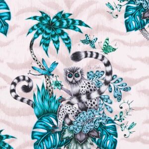 Emma J Shipley Baumwoll-Stoff Lemur pink