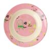 Rice Melamin Kinder-Suppenteller Bunny, pink