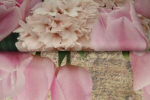 Stenzo Jersey Stoff Blumengarten, Rapport 150 cm