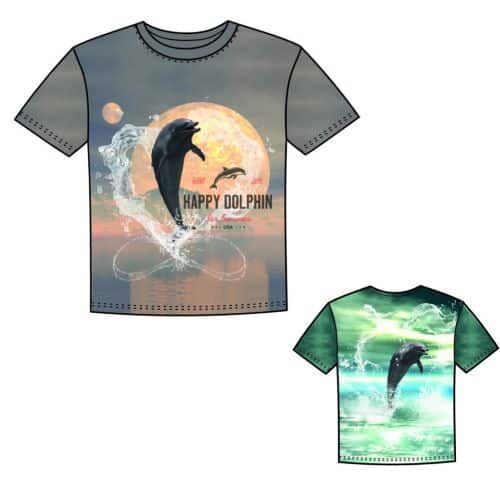 Stenzo Jersey Stoff Happy Dolphin and Orca, Rapport 75 cm