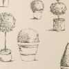 Clarke &amp; Clarke Tapete Topiary charcoal