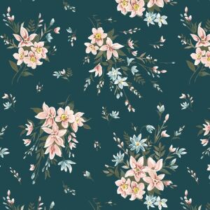 Liberty Stoff Winterbourne Bouquet, navy