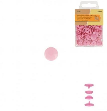 Druckknöpfe Kunststoff Pack à 30 Stücke, rosa