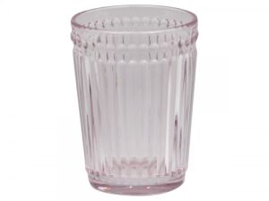 Chic Antique Trinkglas mit Rille und Perlenkante, rosa