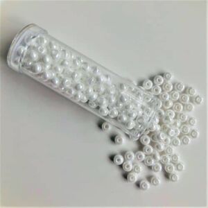 Gütermann creativ Glasperlen Seed Beads Pearl, weiss