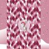 Stenzo Sommersweat Stoff lustige Tiere im Schnee pink, Rapport 75cm