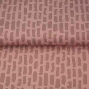 Stenzo Sommersweat Stoff Mauer rosa-grau