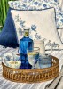 Greengate Quilt-Kissenh&uuml;lle Donna blue w/embroidery 40 x 40 cm