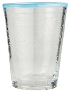 IB Laursen Trinkglas mit blauer Kante