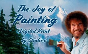 Studio E Baumwolle The Joy of Painting by Bob Ross