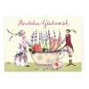 Gr&auml;tz Doppelkarte Geburtstag mit Kuvert Lavendeltasse