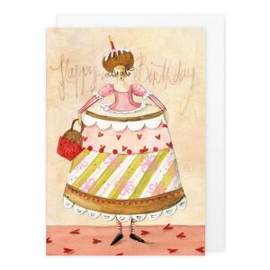 Grätz Doppelkarte Geburtstag mit Kuvert Muffin-Frau