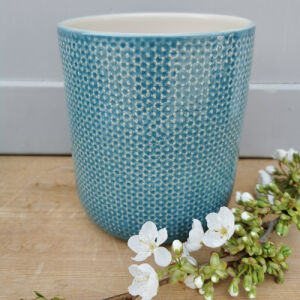 Grün & Form Vase Punkte, blau