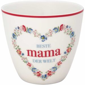 Greengate Latte Cup Mama white, deutsch
