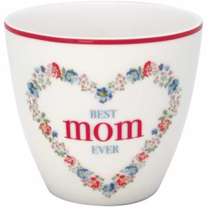Greengate Latte Cup Mom white, englisch