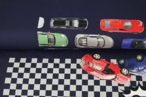 Stenzo Jersey Stoff Spielzeugauto Crash, Rapport 75 cm