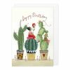 Gr&auml;tz Doppelkarte mit Kuvert Geburtstag Kaktussofa