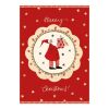 Gr&auml;tz Postkarte Weihnachtsmann in Blume