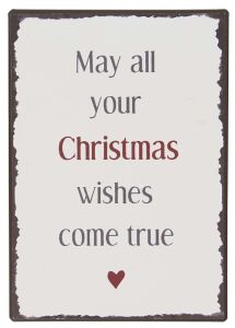 IB Laursen Metallschild May all your Christmas Wishes...