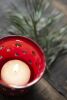 IB Laursen Teelichthalter Emaille mit Sternen, rot