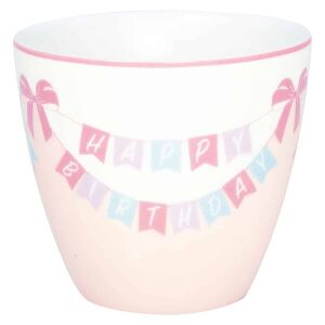 Greengate Latte Cup Happy Birthday white