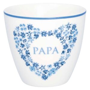 Greengate Latte Cup Papa Heart blue