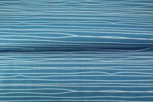 Stenzo Jersey Stoff Wellenstreifen, blau