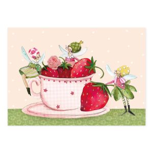 Grätz Postkarte Erdbeertasse
