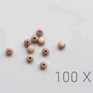 Perlenfischer Holzperlen 10mm, 100 Stück