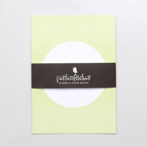Perlenfischer Postkarten Dot Soft Maigrün, 5er Set
