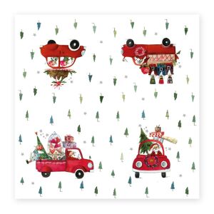 Grätz Papier-Servietten klein Weihnachtsautos