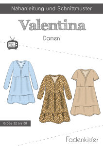 Fadenk&auml;fer Schnittmuster Damen Kleid Valentina Gr. 32-58