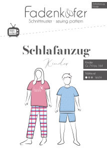 Fadenkäfer Schnittmuster Kinder Schlafanzug Gr. 74-164