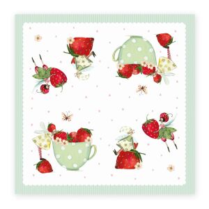 Grätz Papier-Servietten klein Erdbeeren