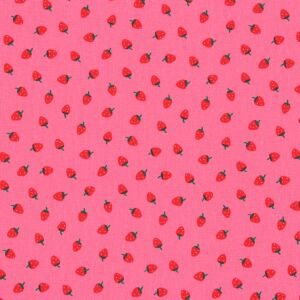 Au Maison Wachstuch Strawberries pink/red