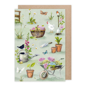 Grätz Doppelkarte mit Kuvert Garten