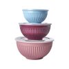 Rice Keramik Sch&uuml;ssel 3er Set, Pink, Aubergine and Lavender